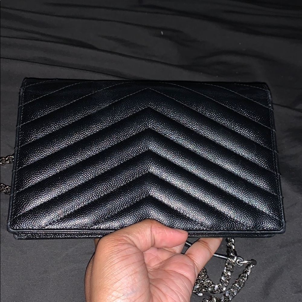 Saint Laurent Black Monogramme Chain Wallet Bag - Picture 9 of 13